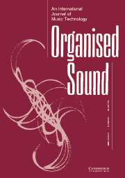 Organised Sound Volume 10 - Issue 2 -