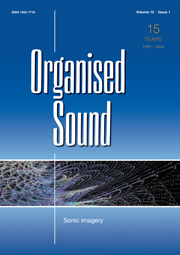 Organised Sound Volume 15 - Issue 1 -  Sonic imagery