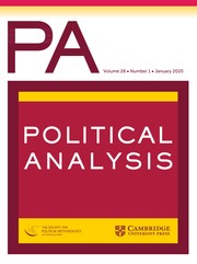 Political Analysis: Volume 28 - Issue 1 | Cambridge Core