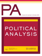 Political Analysis Volume 31 - Issue 4 -