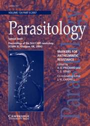 Parasitology Volume 134 - Issue 8 -  MARKERS FOR ANTHELMINTIC RESISTANCE