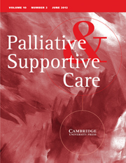 Palliative & Supportive Care Volume 10 - Issue 2 -