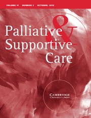 Palliative & Supportive Care Volume 11 - Issue 5 -