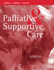 Palliative & Supportive Care Volume 15 - Issue 3 -