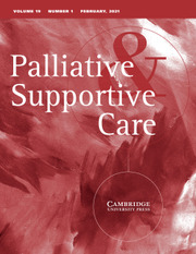 Palliative & Supportive Care Volume 19 - Issue 1 -