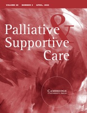 Palliative & Supportive Care Volume 20 - Issue 2 -
