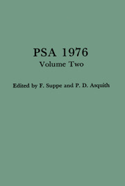 PSA: Proceedings of the Biennial Meeting of the Philosophy of Science Association Volume 1976 - Issue 2 -  Volume Two: Symposia and Invited Papers 1976