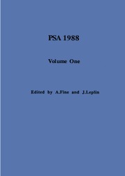 PSA: Proceedings of the Biennial Meeting of the Philosophy of Science Association Volume 1988 - Issue 1 -  Volume One: Contributed Papers 1988