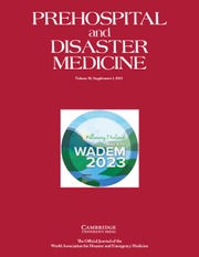 Prehospital and Disaster Medicine Volume 38 - SupplementS1 -  22nd Congress on Disaster and Emergency Medicine
