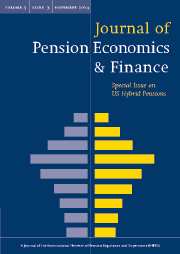 Journal of Pension Economics & Finance Volume 3 - Issue 3 -