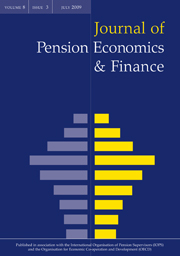 Journal of Pension Economics & Finance Volume 8 - Issue 3 -