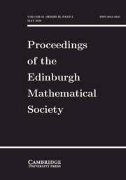 Proceedings of the Edinburgh Mathematical Society Volume 61 - Issue 2 -