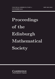 Proceedings of the Edinburgh Mathematical Society Volume 62 - Issue 4 -