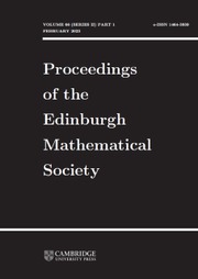 Proceedings of the Edinburgh Mathematical Society Volume 66 - Issue 1 -