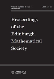 Proceedings of the Edinburgh Mathematical Society Volume 66 - Issue 3 -
