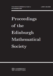 Proceedings of the Edinburgh Mathematical Society Volume 66 - Issue 4 -
