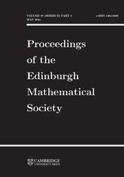 Proceedings of the Edinburgh Mathematical Society Volume 67 - Issue 2 -
