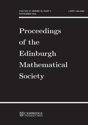 Proceedings of the Edinburgh Mathematical Society Volume 67 - Issue 4 -