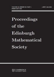 Proceedings of the Edinburgh Mathematical Society Volume 68 - Issue 1 -