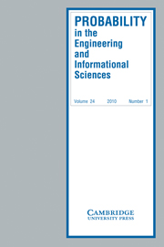 Probability in the Engineering and Informational Sciences Volume 24 - Issue 1 -