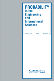 Probability in the Engineering and Informational Sciences Volume 25 - Issue 3 -
