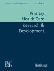 Primary Health Care Research & Development Volume 11 - Issue 4 -