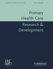Primary Health Care Research & Development Volume 13 - Issue 3 -