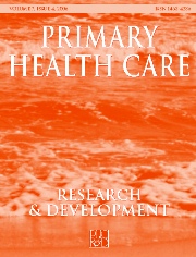 Primary Health Care Research & Development Volume 7 - Issue 4 -