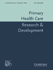 Primary Health Care Research & Development Volume 8 - Issue 1 -