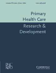 Primary Health Care Research & Development Volume 8 - Issue 3 -