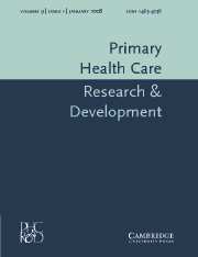 Primary Health Care Research & Development Volume 9 - Issue 1 -