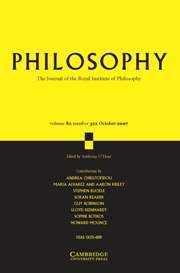 Philosophy Volume 82 - Issue 4 -