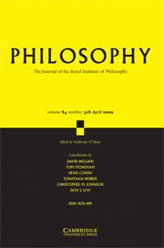 Philosophy Volume 84 - Issue 2 -