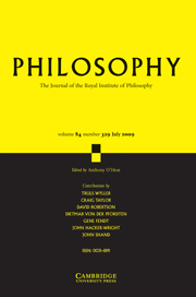 Philosophy Volume 84 - Issue 3 -