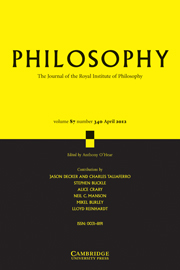 Philosophy Volume 87 - Issue 2 -