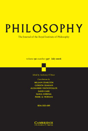 Philosophy Volume 91 - Issue 3 -