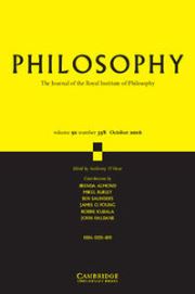 Philosophy Volume 91 - Issue 4 -