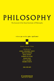 Philosophy Volume 92 - Issue 2 -