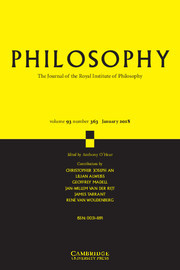 Philosophy Volume 93 - Issue 1 -