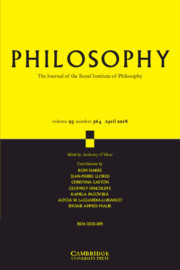 Philosophy Volume 93 - Issue 2 -
