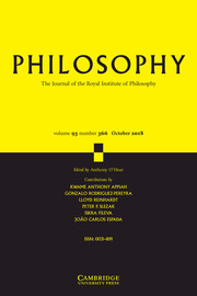 Philosophy Volume 93 - Issue 4 -