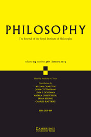 Philosophy Volume 94 - Issue 1 -