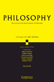 Philosophy Volume 94 - Issue 2 -