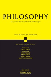 Philosophy: Volume 95 - Issue 1 | Cambridge Core