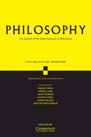 Philosophy Volume 95 - Issue 1 -