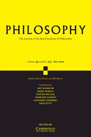 Philosophy Volume 95 - Issue 3 -