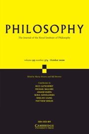 Philosophy Volume 95 - Issue 4 -