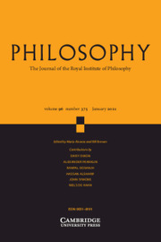 Philosophy Volume 96 - Issue 1 -