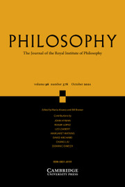 Philosophy Volume 96 - Issue 4 -