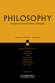 Philosophy Volume 97 - Issue 1 -